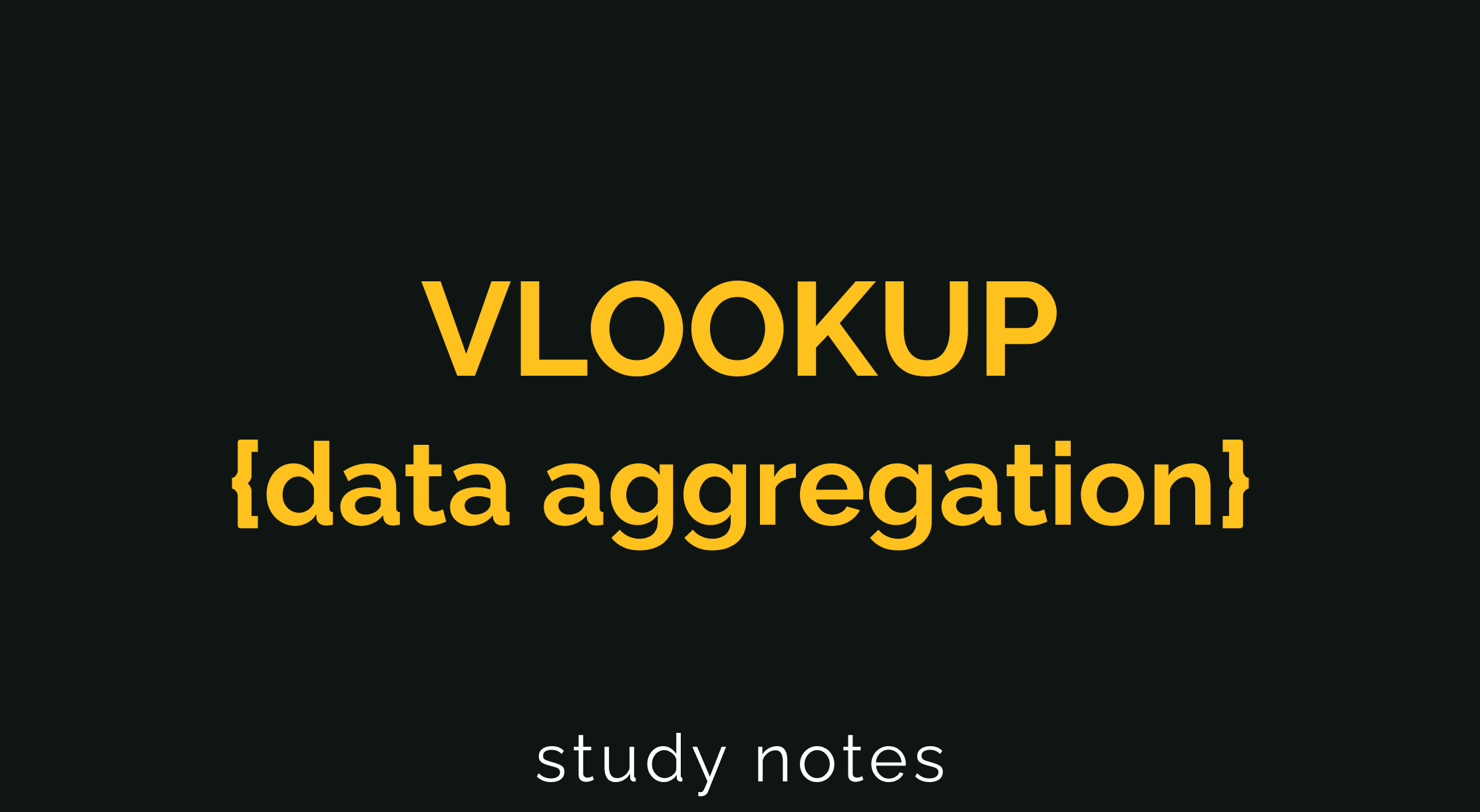 VLOOKUP {data aggregation}