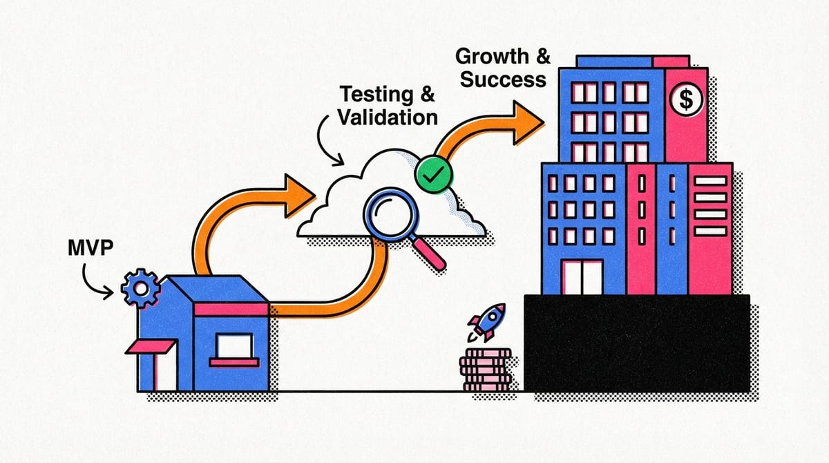 A startup team brainstorming around a table, symbolizing cost-effective MVP development.