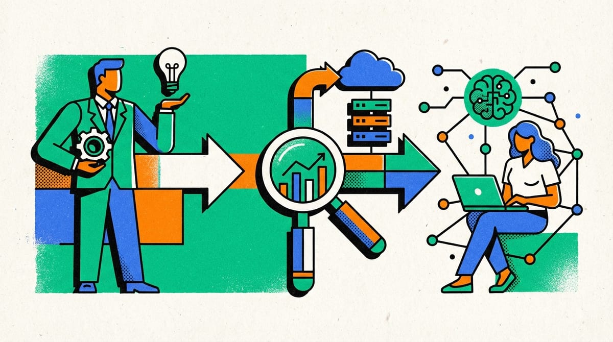 Visual representation of data science foundations with charts and analytics tools.
