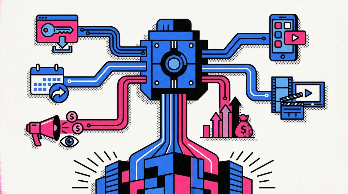 Diverse revenue streams represented by flowing streams converging into a thriving business landscape.