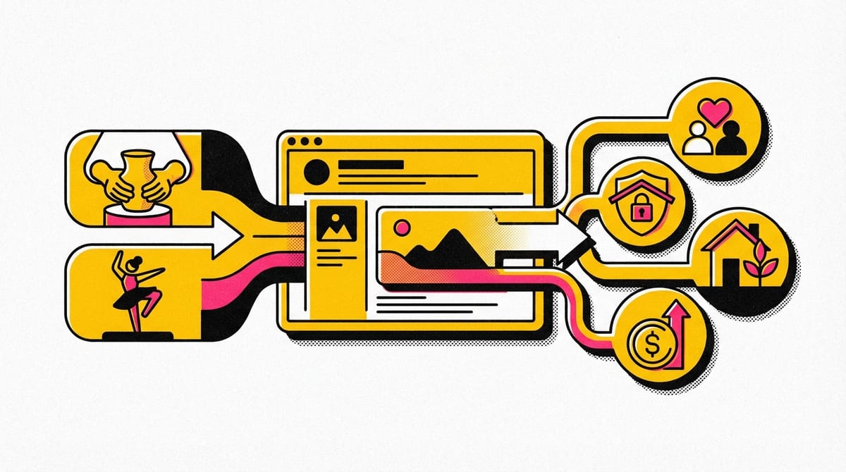 A person engaging with a blog, highlighting authentic connections and value-driven sales.