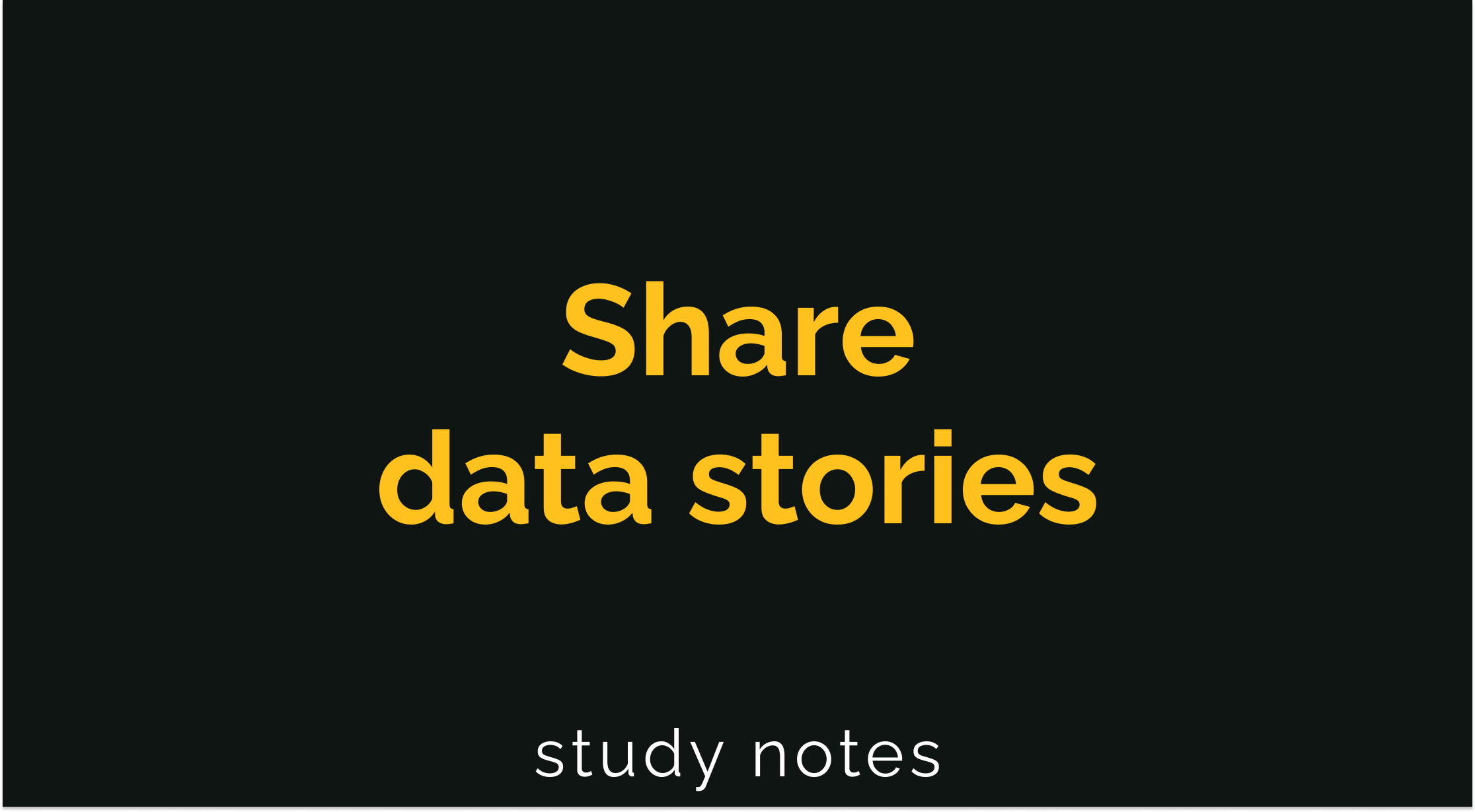 Share data stories