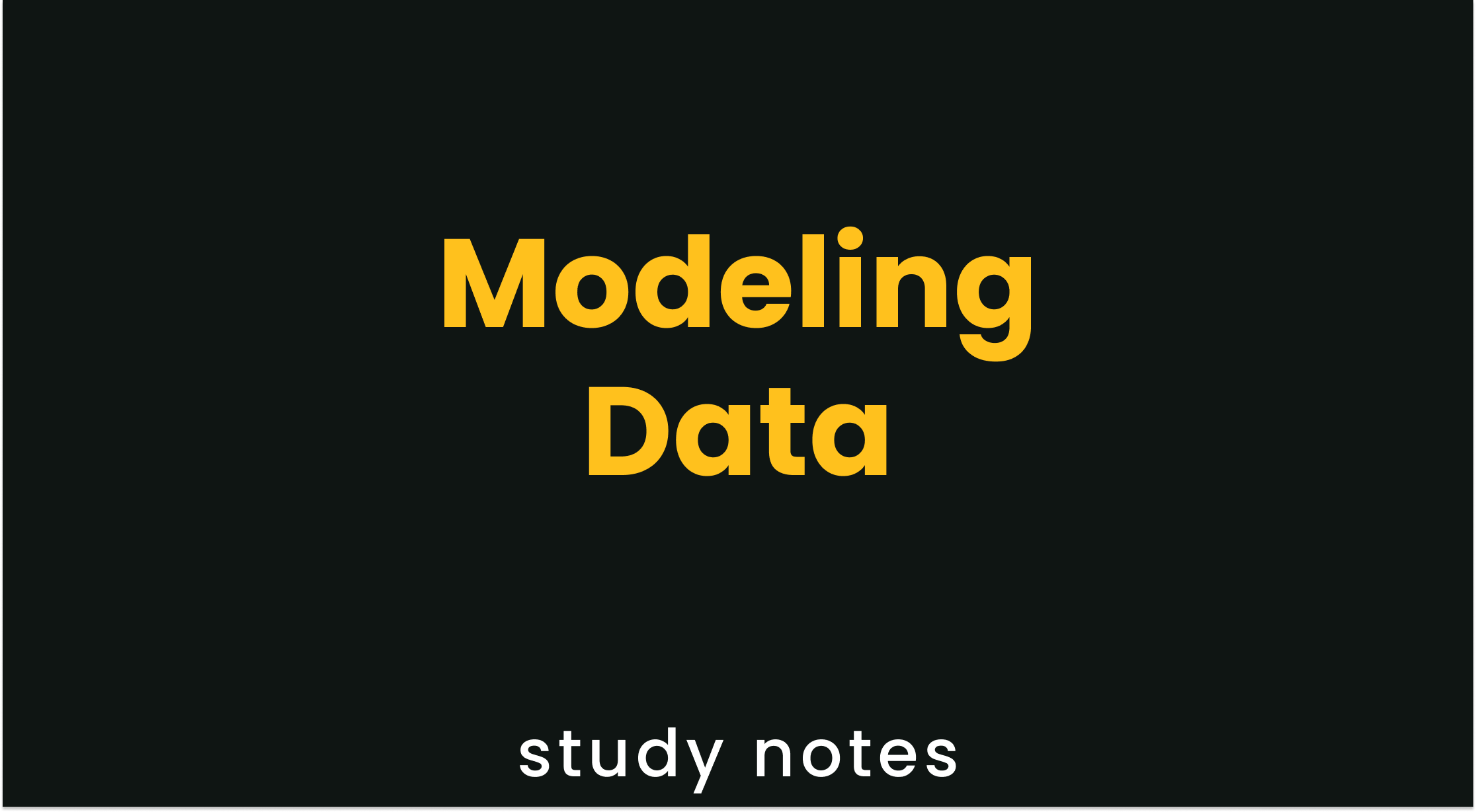 Modeling Data