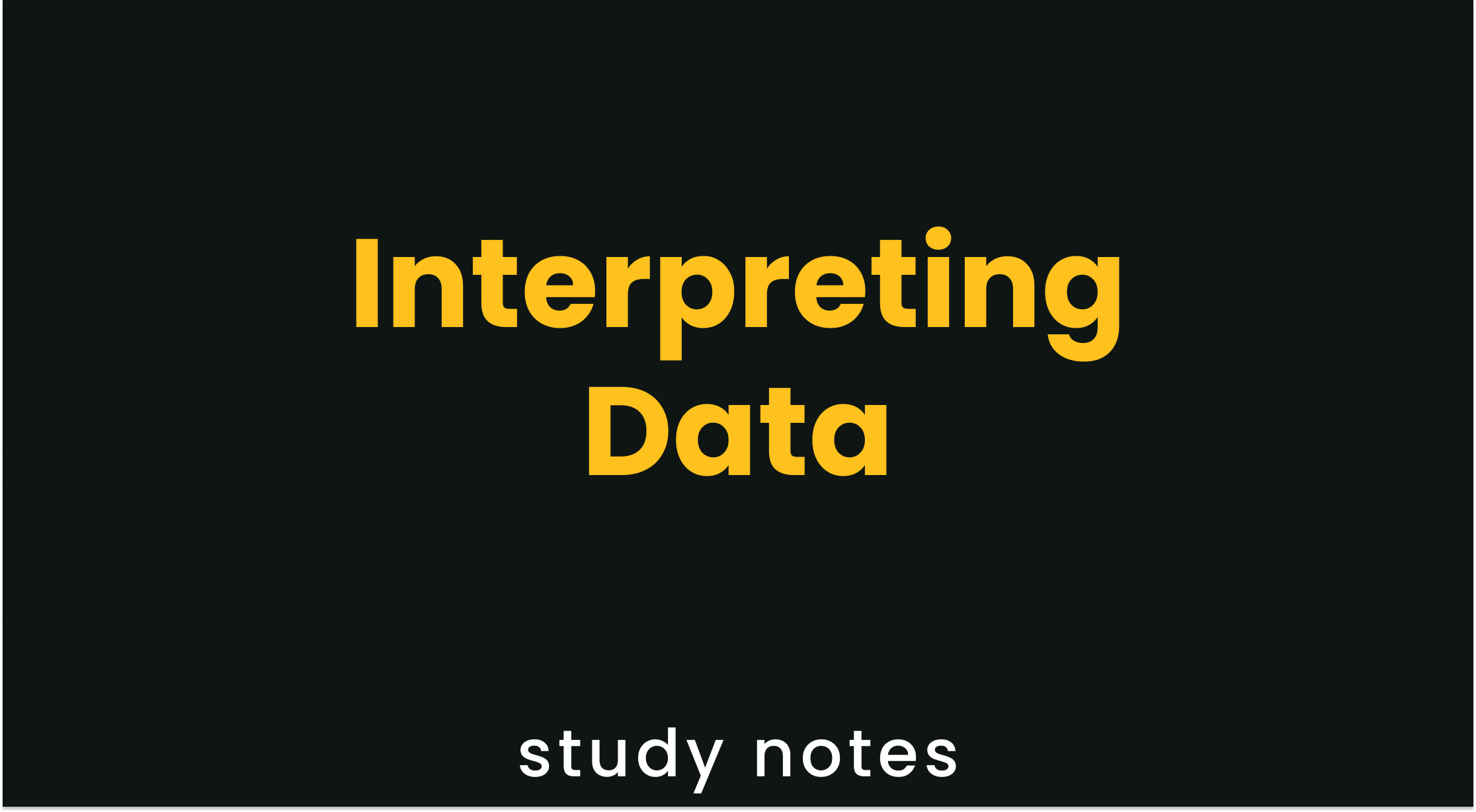 Interpreting Data