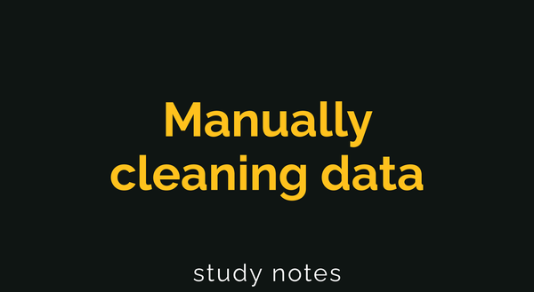 Manually cleaning data