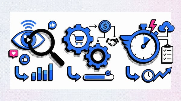 Three interconnected gears symbolizing digital business model construction and innovation.