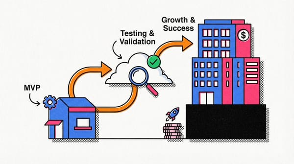 A startup team brainstorming around a table, symbolizing cost-effective MVP development.