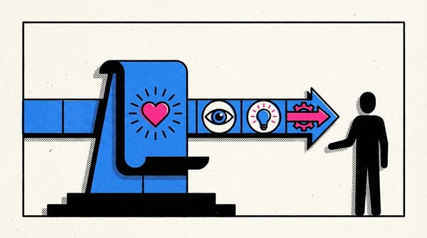 A bold declaration symbolizing a brand's identity and values through a vibrant manifesto.