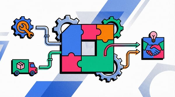 Visual representation of collaboration and synergy among diverse business partners and stakeholders.