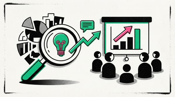 Abstract visualization of data analysis with graphs, charts, and interconnected nodes.